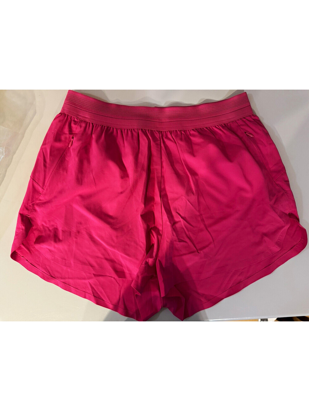 BMJL Women’s Running Shorts Size M Hot Pink Built-In Brief Zip Pockets NWT